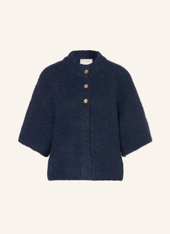 NEO NOIR Úpletový kardigan BENUTA s 3/4 rukávy TMAVĚ MODRÁ