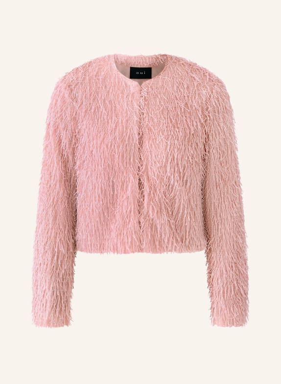 oui Krabicová bunda s třpytivou nití RŮŽOVÁ