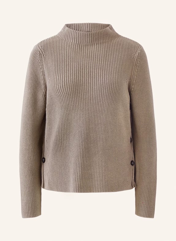 oui sweter SZAROBRĄZOWY