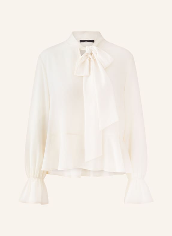 oui Bow blouse with ruffles WHITE
