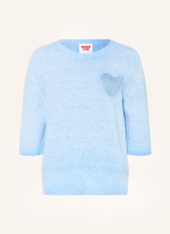 oui Sweater with 3/4 sleeves LIGHT BLUE