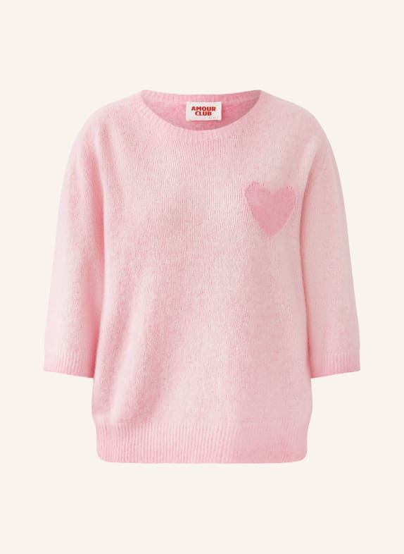 oui Sweater with 3/4 sleeves LIGHT PINK
