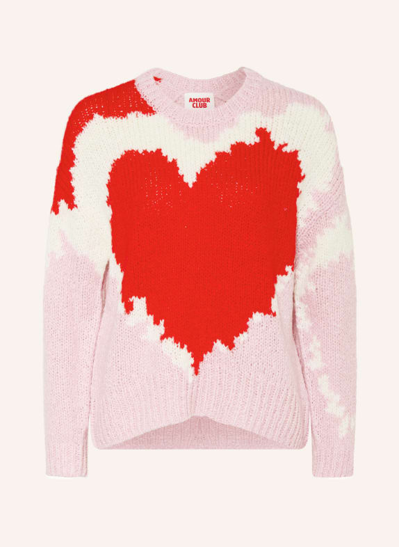 oui sweater PINK / CREAM / RED