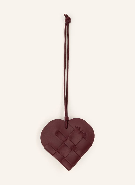 CALA JADE Taschenanhänger MISU HEART M DUNKELROT