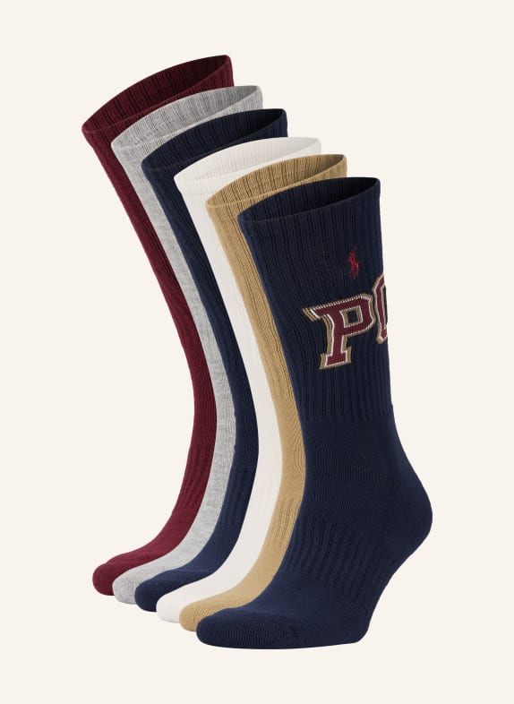 POLO RALPH LAUREN 6-pack of socks BLACK / DARK BLUE / WHITE
