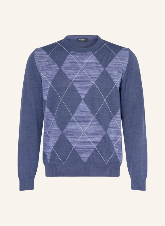 MAERZ MUENCHEN Pullover BLAU / HELLLILA / WEISS