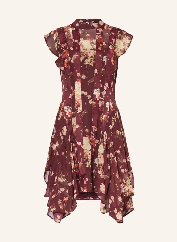 ALLSAINTS Kleid DUNKELROT / BEIGE / HELLROT