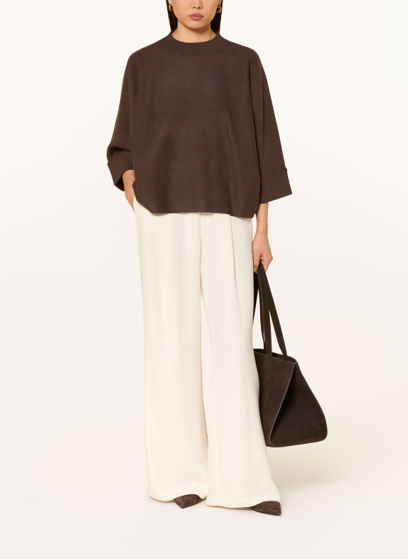 comma Oversized-Pullover mit 3/4-Arm DUNKELBRAUN