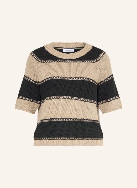 darling harbour koszulka z dzianiny taupe /black