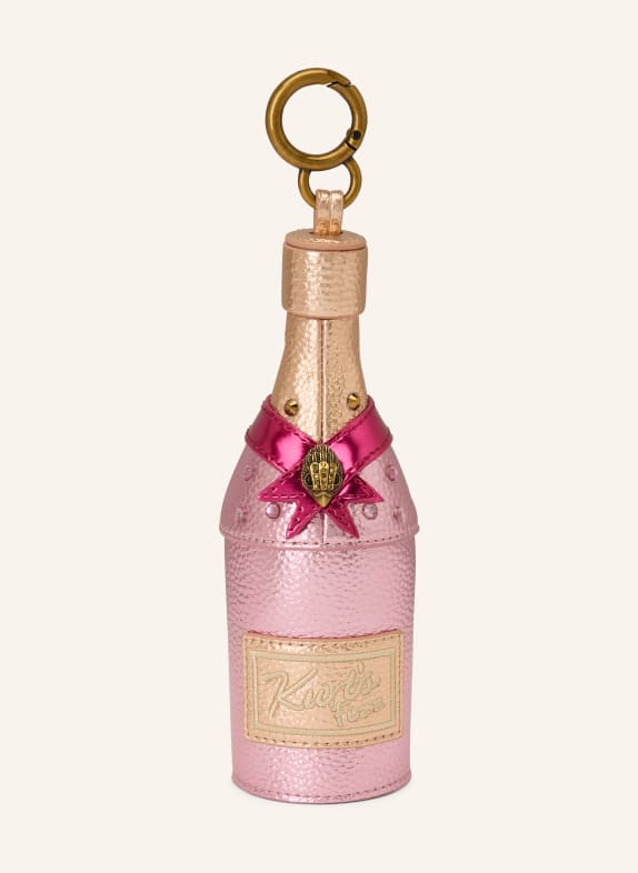 KURT GEIGER Taschenanhänger CHAMPAGNE BOTTLE ROSA / GOLD / PINK