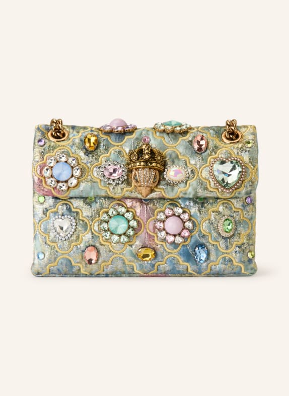 KURT GEIGER KENSINGTON shoulder bag with gemstones MINT / DARK YELLOW / LIGHT BLUE