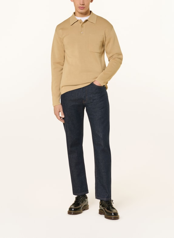DRYKORN Strikket poloshirt ELIASO KAMEL