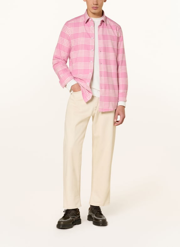 DRYKORN Flanellen overhemd RAMIS Regular Fit ROZE / ECRU