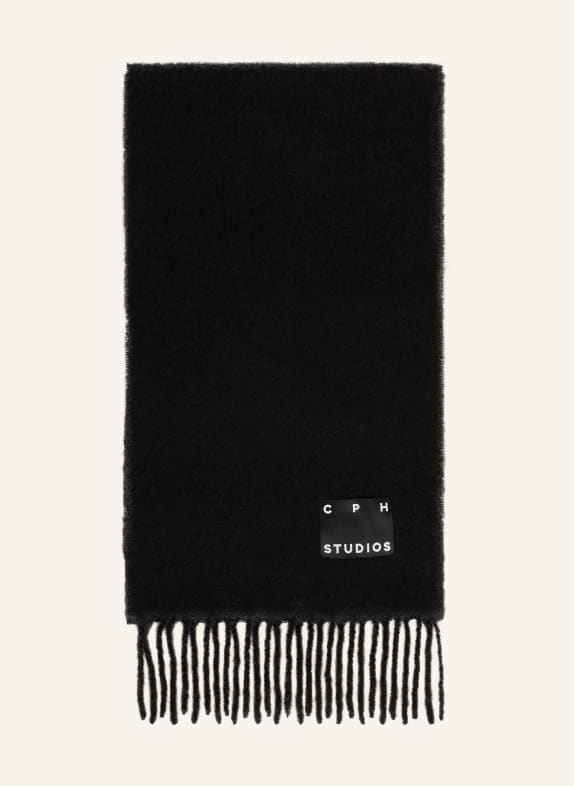 COPENHAGEN STUDIOS Szal z alpaki CZARNY