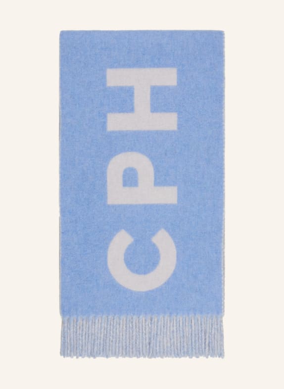COPENHAGEN STUDIOS scarf LIGHT BLUE / CREAM