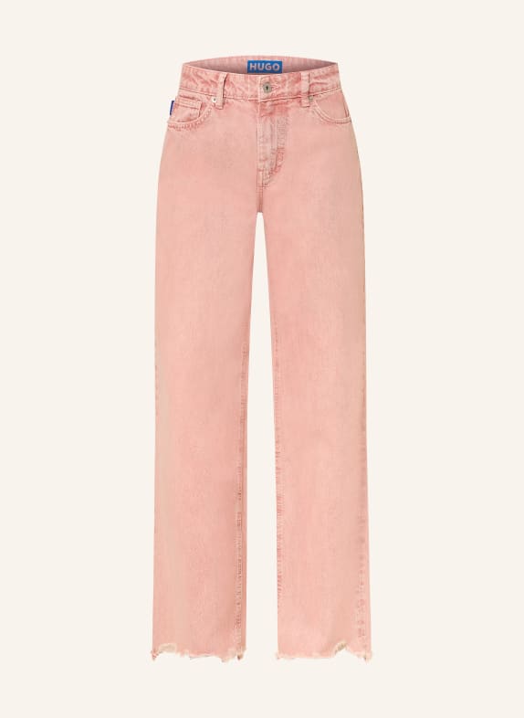 HUGO Dżinsy z szerokimi nogawkami GAMALA 681 Light/Pastel Pink