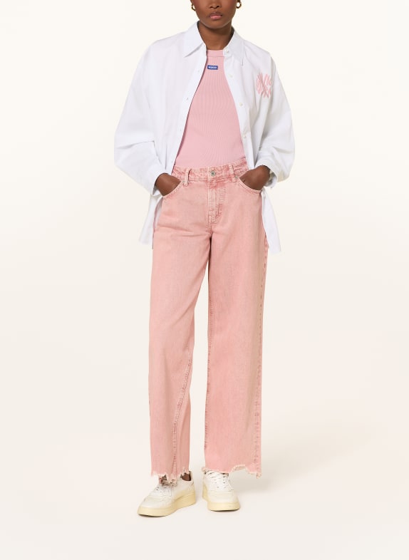 HUGO Wide Leg Jeans GAMALA 681 Light/Pastel Pink