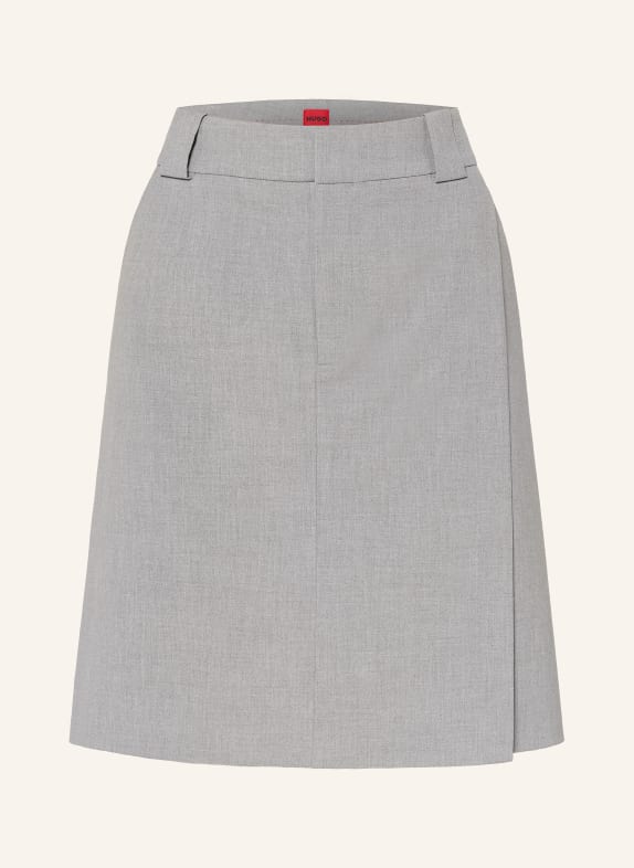 HUGO Sukně RANWI s překříženým střihem ŠEDÁ
