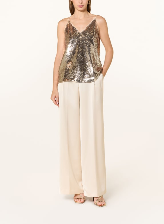Rich & Royal Top mit Pailletten GOLD