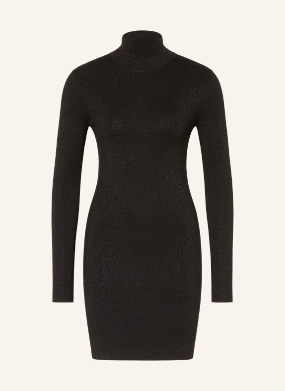 DRYKORN Pletené šaty LORELIA s třpytivou přízí ČERNÁ