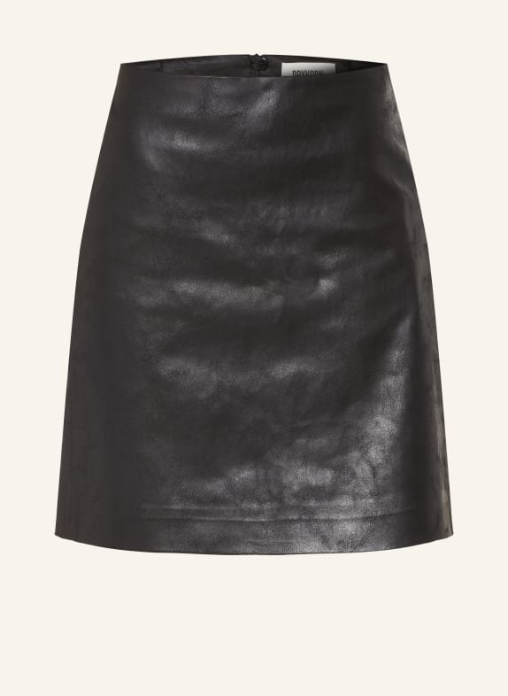 DRYKORN GENTILIE leather-look skirt BLACK
