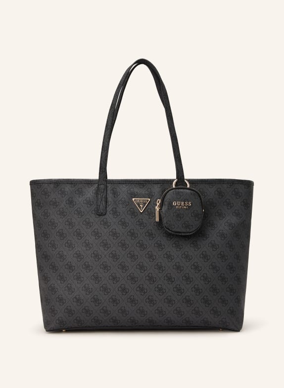 GUESS Shopper POWER PLAY II LARGE with pouch DARK GRAY / BLACK