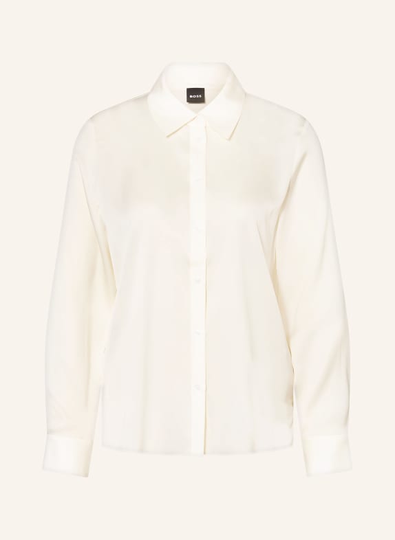 BOSS BONYA silk shirt blouse WHITE