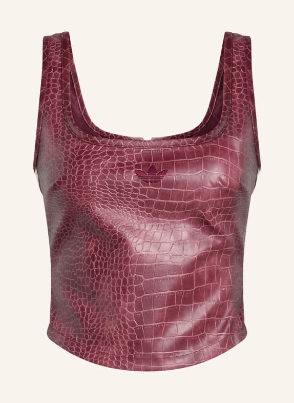 adidas Originals Leather-look top DARK RED