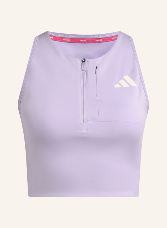 adidas Běžecké tričko ADIZERO CROP SVĚTLE FIALOVÁ