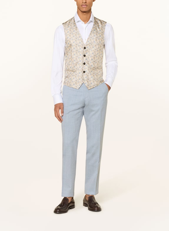 CG - CLUB of GENTS Gevuld vest CG PLUM Slim Fit 23 dunkelbeige