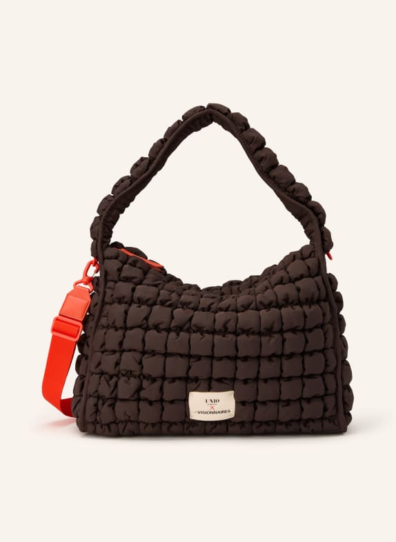 UNIO BUBBLE shoulder bag DARK BROWN / ORANGE