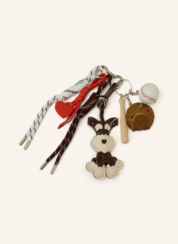 UNIO Taschenanhänger DUNKELBRAUN / BEIGE / WEISS