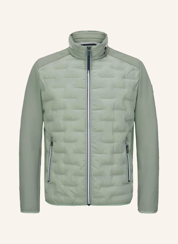 MILESTONE Prošívaná bunda MSNERANO z kombinace materiálů s izolací DUPONT™ SORONA® SVĚTLE ZELENÁ