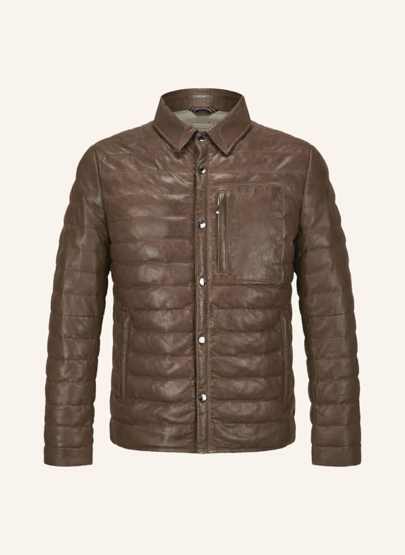 MILESTONE Lederjacke MSBENNY DUNKELBRAUN