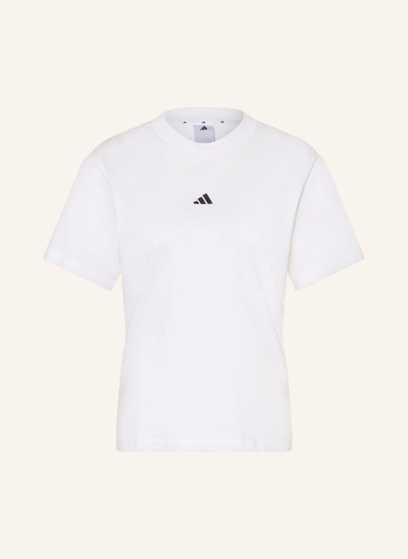 adidas ESSENTIALS SMALL LOGO T-shirt WHITE / BLACK