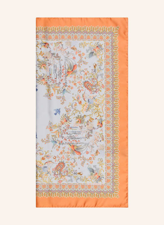 ETRO Seidentuch HELLBLAU / ORANGE / GRÜN