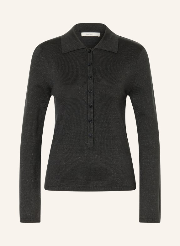 SELECTED Femme Sweater with glitter yarn BLACK