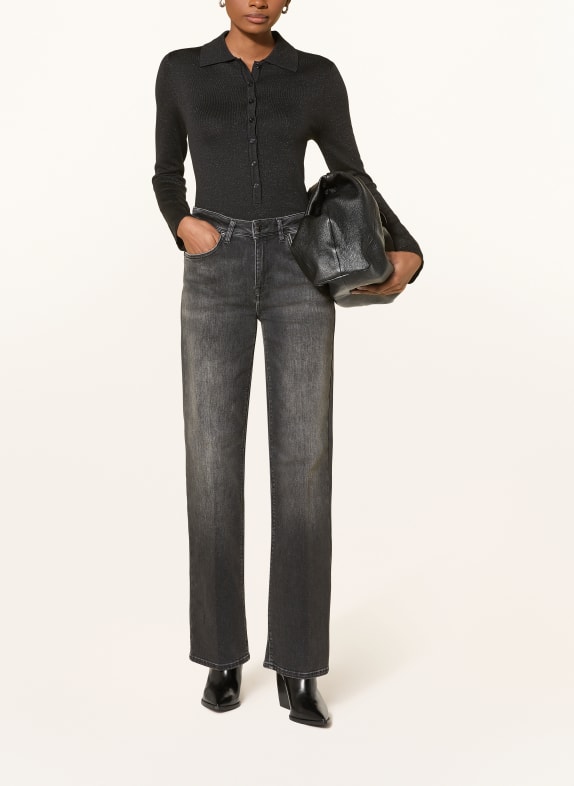 SELECTED Femme Pullover mit Glitzergarn SCHWARZ