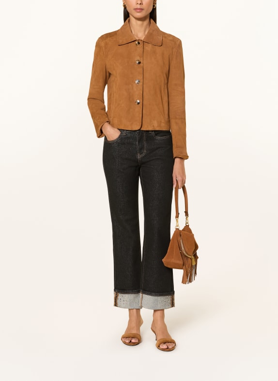CARTOON Straight Jeans mit Schmucksteinen 8626 Raw Denim