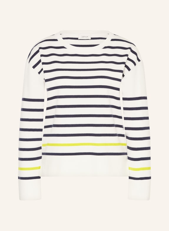 CARTOON svetr BÍLÁ / NEONOVĚ ZELENÁ / TMAVĚ MODRÁ