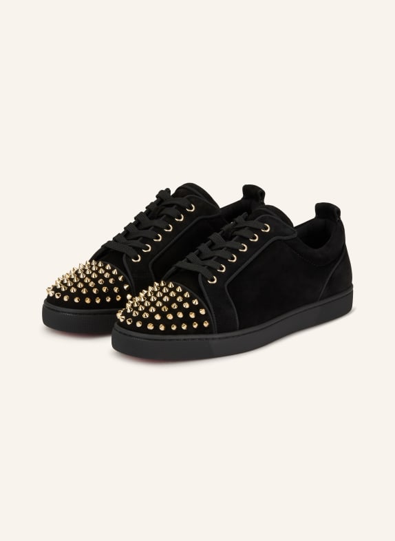 Christian Louboutin Sneaker LOUIS JUNIOR mit Nieten SCHWARZ / GOLD