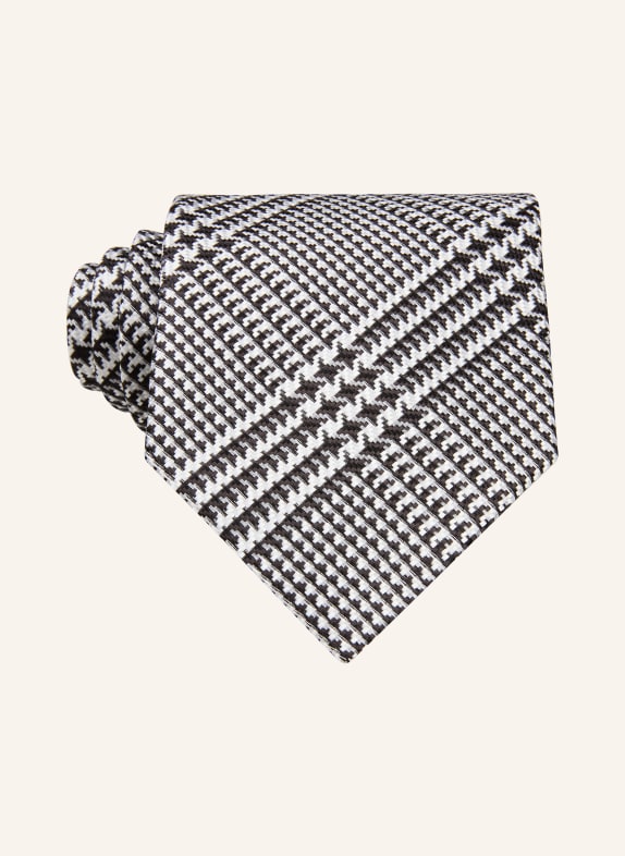 TOM FORD Krawatte WEISS / HELLBRAUN / SCHWARZ