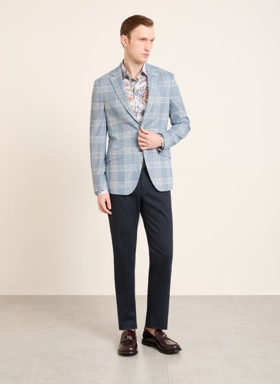 ETRO Colbert Extra Slim Fit LICHTBLAUW / WIT