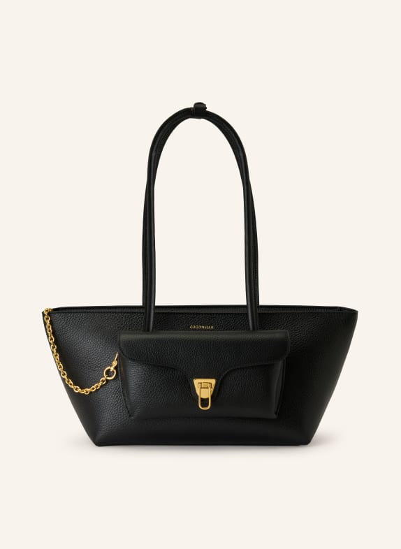 COCCINELLE Schultertasche DOUBLE BEAT SCHWARZ / GOLD