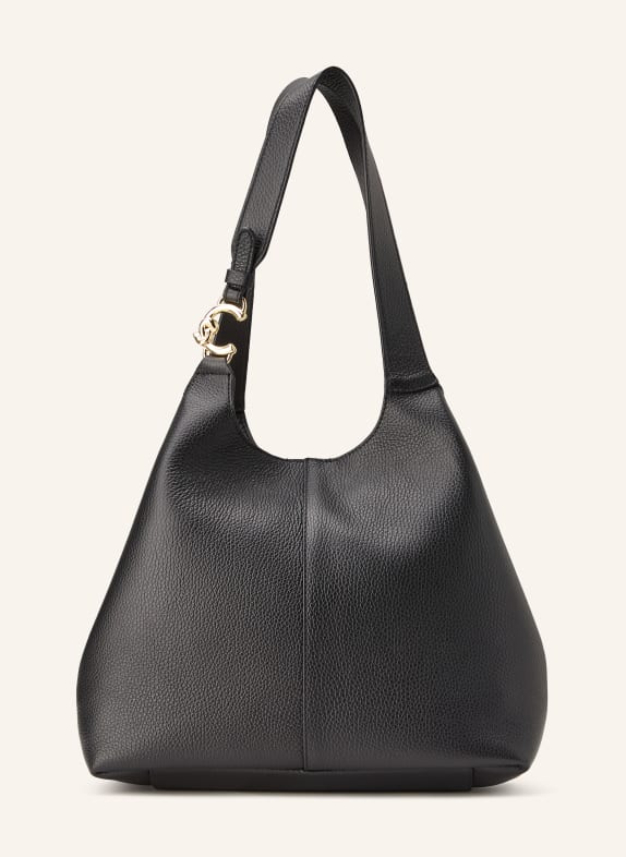 COCCINELLE Schultertasche mt herausnehmbarer Pouch SCHWARZ / GOLD