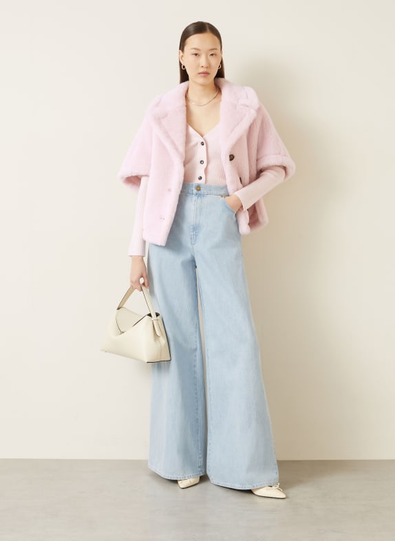 Max Mara Teddyfell-Cape MXACORVINO1 mit Alpaka ROSÉ