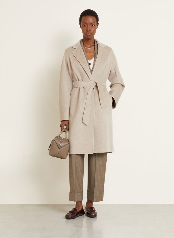 Max Mara Kašmírový kabát MACERI BÉŽOVÁ