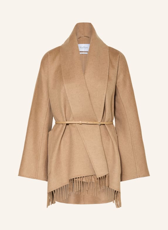 Max Mara Jacke MXMABILITA mit Schal CAMEL