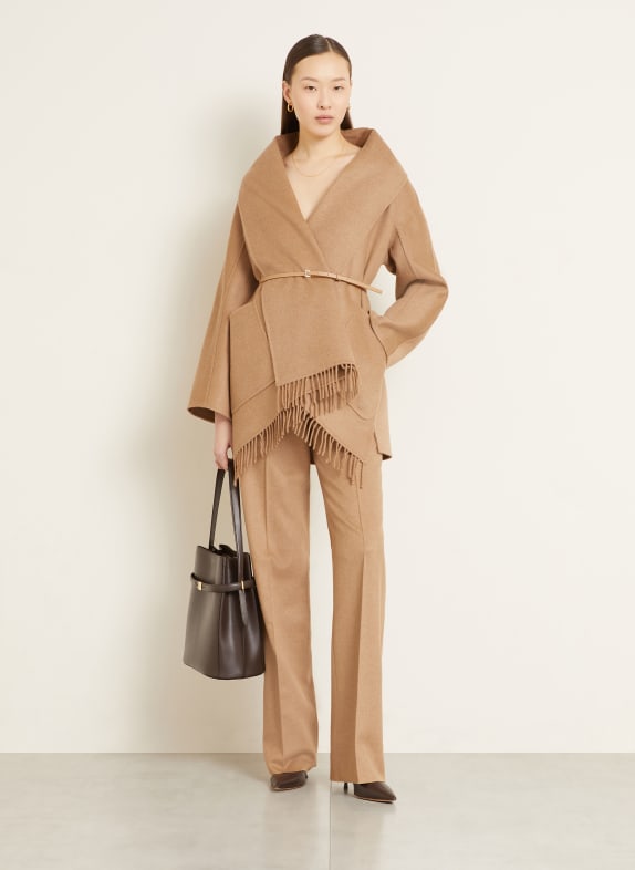 Max Mara Jacke MXMABILITA mit Schal CAMEL
