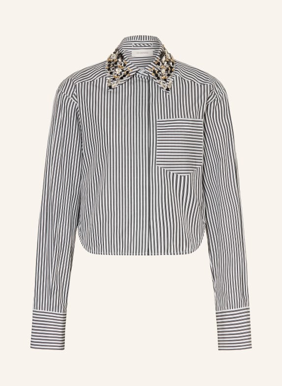 SPORTMAX Chemise SPXQUAGGA avec pierres décoratives NOIR / BLANC